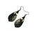 Gem Point [26R] // Acrylic Earrings - Brushed Gold, Black