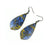 Gem Point [23] // Acrylic Earrings - Celestial Blue, Gold