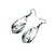 Gem Point [28] // Acrylic Earrings - Brushed Silver, Black
