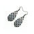 Gem Point [36R] // Acrylic Earrings - Brushed Silver, Black