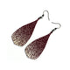 Flared Bevel Drops [01RSparkGradient] // Acrylic Earrings - Brushed Nickel, Burgundy