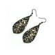 Gem Point [21R] // Acrylic Earrings - Brushed Gold, Black