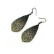 Gem Point [01R] // Acrylic Earrings - Brushed Gold, Black
