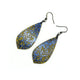 Gem Point [02] // Acrylic Earrings - Celestial Blue, Gold