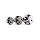 Circle Stud Earrings [Abstract_5] // Acrylic - Brushed Silver, Black