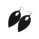 Terrabyte v.07_1 // Leather Earrings - Black - LIGHT RAZOR DESIGN STUDIO