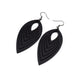 Terrabyte v.07_2 // Leather Earrings - Black - LIGHT RAZOR DESIGN STUDIO