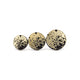 Circle Stud Earrings [Abstract_2] // Acrylic - Brushed Gold, Black