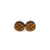 Circle Stud Earrings [ScoredLines] // Wood- Cherry