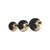Circle Stud Earrings [Abstract_3R] // Acrylic - Brushed Gold, Black