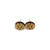 Circle Stud Earrings [ScoredLines] // Wood  - Mahogany