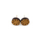 Circle Stud Earrings [ScoredLines] // Wood  - Cherry