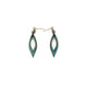 Dangle Stud Earrings [s6] // Leather - Turquoise