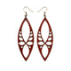 Terrabyte 05 // Leather Earrings - Red