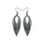 Nativas [22] // Acrylic Earrings - Brushed Silver, Black