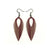 Nativas [13R] // Acrylic Earrings - Brushed Nickel, Burgundy