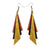 Aktivei Leather Earrings // Red Pearl, Black, Gold
