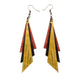 Aktivei Leather Earrings // Red Pearl, Black, Gold