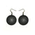 Circles 'Halftone Burst (R)' // Acrylic Earrings - Brushed Silver, Black
