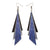 Aktivei Leather Earrings // Black, Silver, Purple Pearl