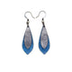 Innera // Leather Earrings - Blue Pearl, Silver
