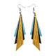 Aktivei Leather Earrings // Turquoise Pearl, Black, Gold