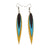 Achara Leather Earrings // Gold, Turquoise Pearl, Black