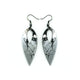 Nativas [21] // Acrylic Earrings - Brushed Silver, Black