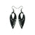 Nativas [18R] // Acrylic Earrings - Brushed Silver, Black