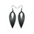 Nativas [12R] // Acrylic Earrings - Brushed Silver, Black