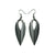 Nativas [13] // Acrylic Earrings - Brushed Silver, Black