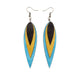 Revelri Leather Earrings // Turquoise Pearl, Gold, Black