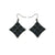 Concave Diamond [2R] // Acrylic Earrings - Black Galaxy, Black