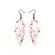 Nativas [24R] // Acrylic Earrings - Red Holograph, White