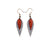 Innera // Leather Earrings - Silver, Red Pearl
