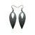 Nativas [07R] // Acrylic Earrings - Brushed Silver, Black
