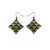 Concave Diamond [2] // Acrylic Earrings - Brushed Gold, Black