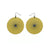Large Circles 'Spirals (R)' // Acrylic Earrings - Celestial Blue, Gold