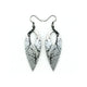 Nativas [20] // Acrylic Earrings - Brushed Silver, Black