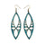 Terrabyte 05 // Leather Earrings - Turquoise