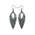 Nativas [15] // Acrylic Earrings - Brushed Silver, Black