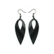 Nativas [11R] // Acrylic Earrings - Brushed Silver, Black