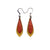 Innera // Leather Earrings - Gold, Red Pearl