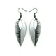 Nativas [08] // Acrylic Earrings - Brushed Silver, Black