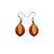 Innera // Leather Earrings - Red Pearl, Gold