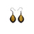 Innera // Leather Earrings - Black, Gold
