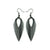 Nativas [13R] // Acrylic Earrings - Brushed Silver, Black
