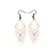 Nativas [05R] // Acrylic Earrings - Red Holograph, White