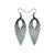Nativas [02] // Acrylic Earrings - Brushed Silver, Black
