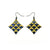 Concave Diamond [2] // Acrylic Earrings - Celestial Blue, Gold